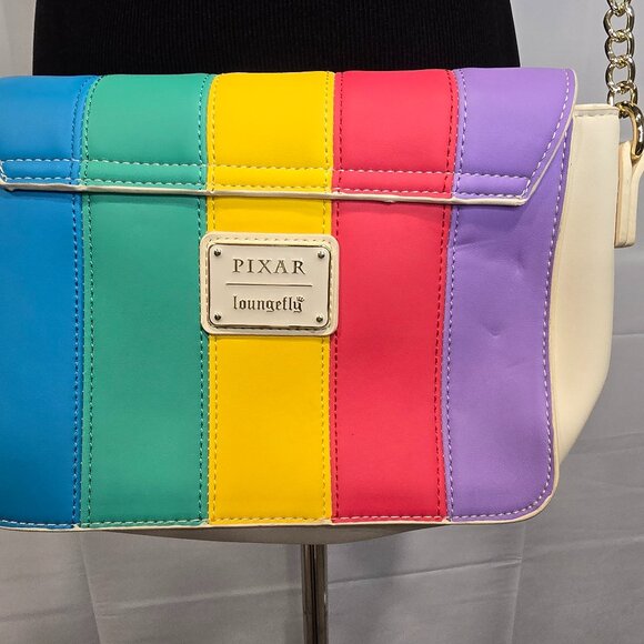 Loungefly Pixar Inside Out Crossbody Satchel Purse Rainbow - Picture 11 of 12